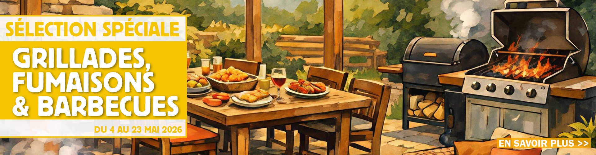 Grillades, fumaisons et Barbecues - du 4 au 23 mai